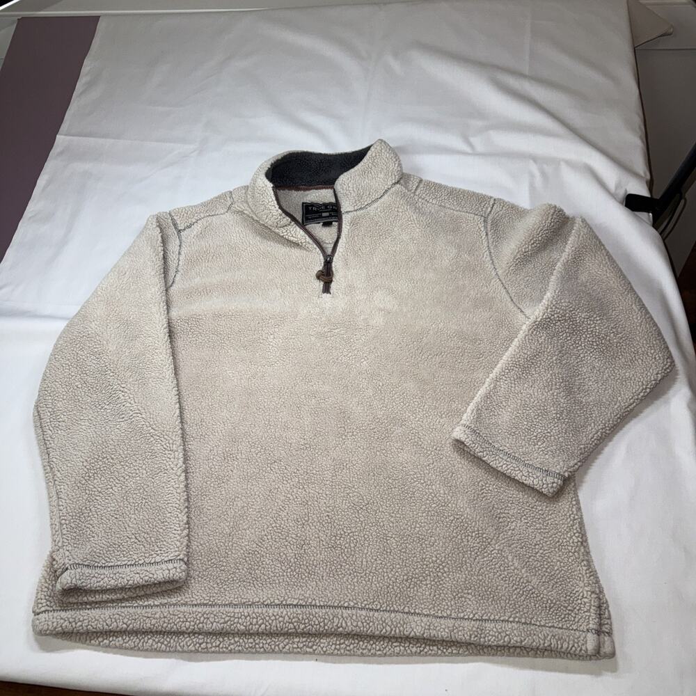 True Grit Men's XL Fleece 1/4 Zip Pullover Sweater Sherpa
